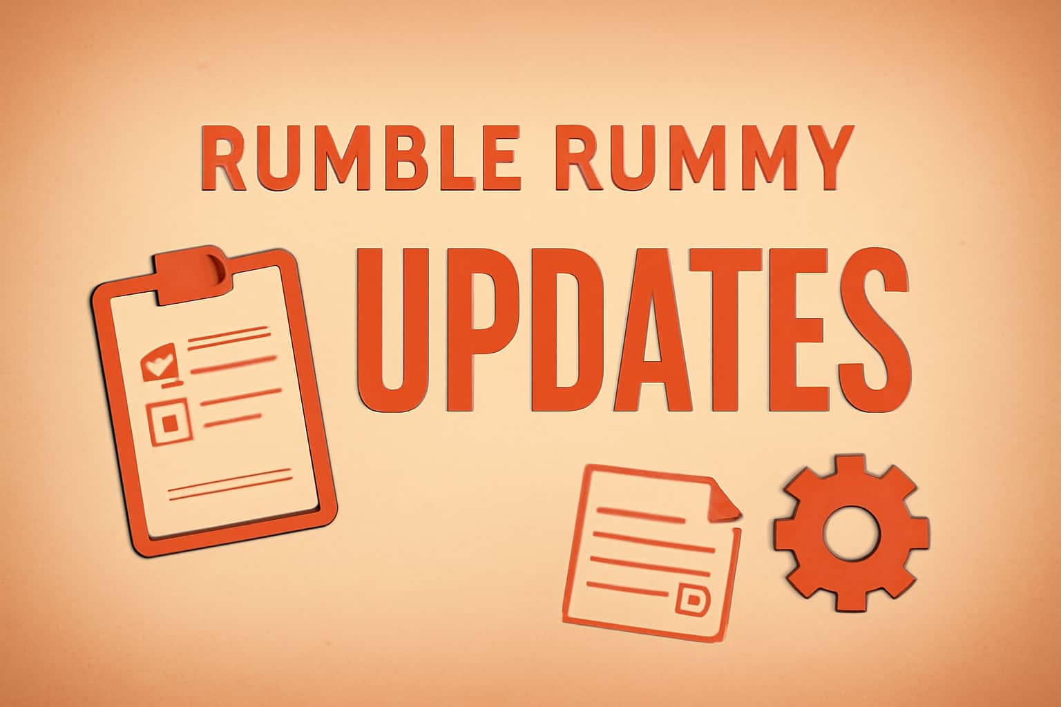 A neutral informational representation of Rumble Rummy Updates with text featured.