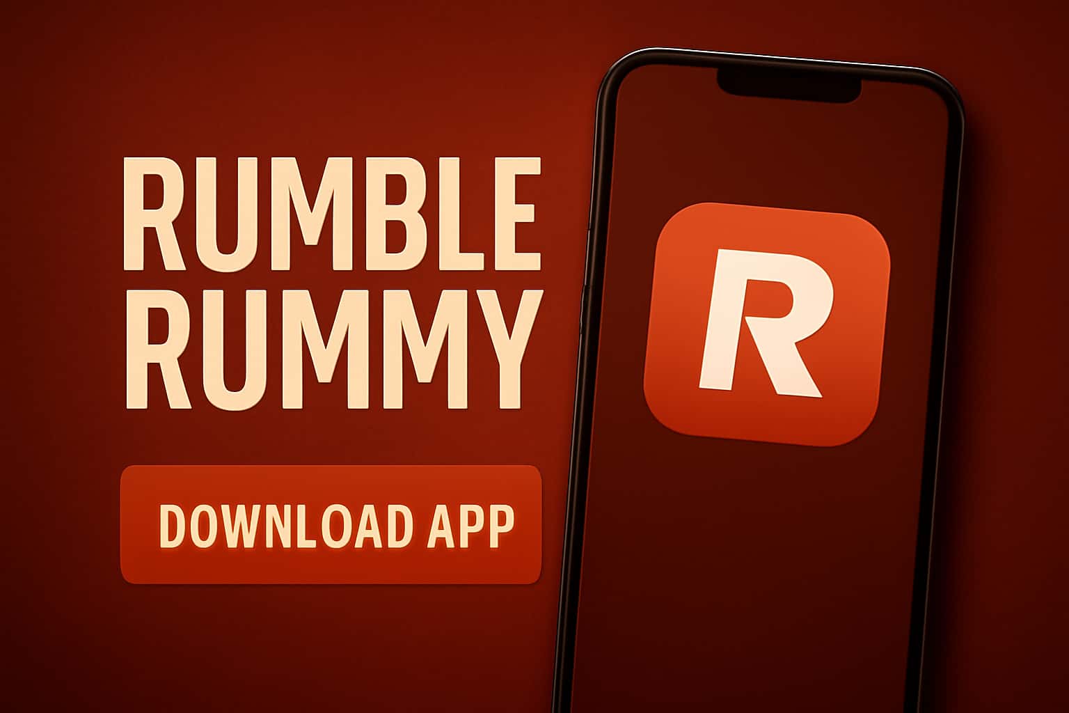 Informational scene related to downloading the Rumble Rummy App.