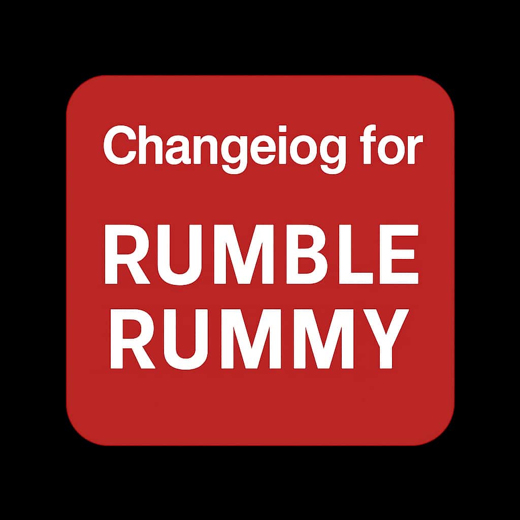 Badge icon representing the Changelog for Rumble Rummy.