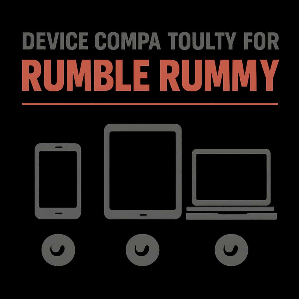 An educational diagram about Device Compatibility for Rumble Rummy.