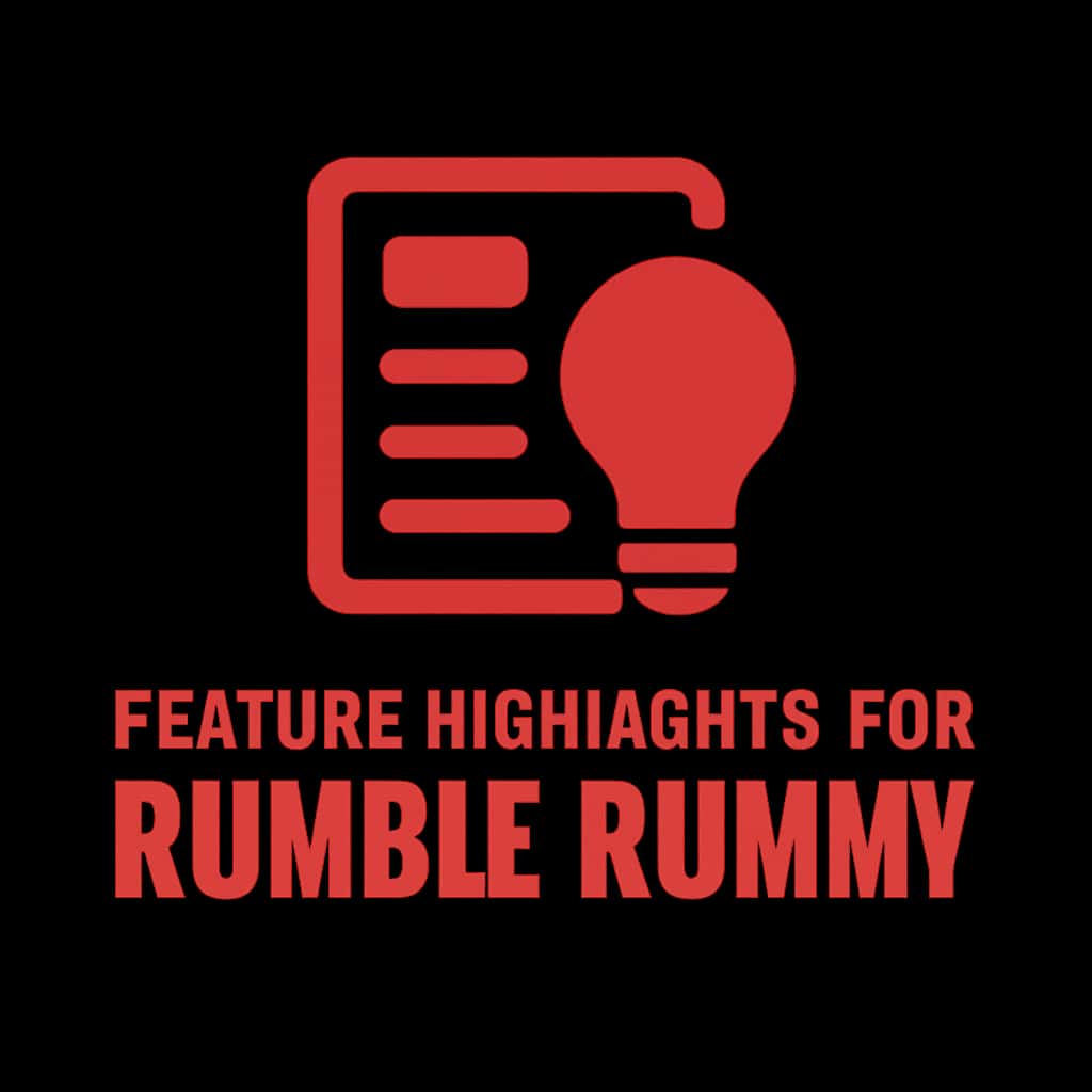 Badge representing the feature highlights of Rumble Rummy.