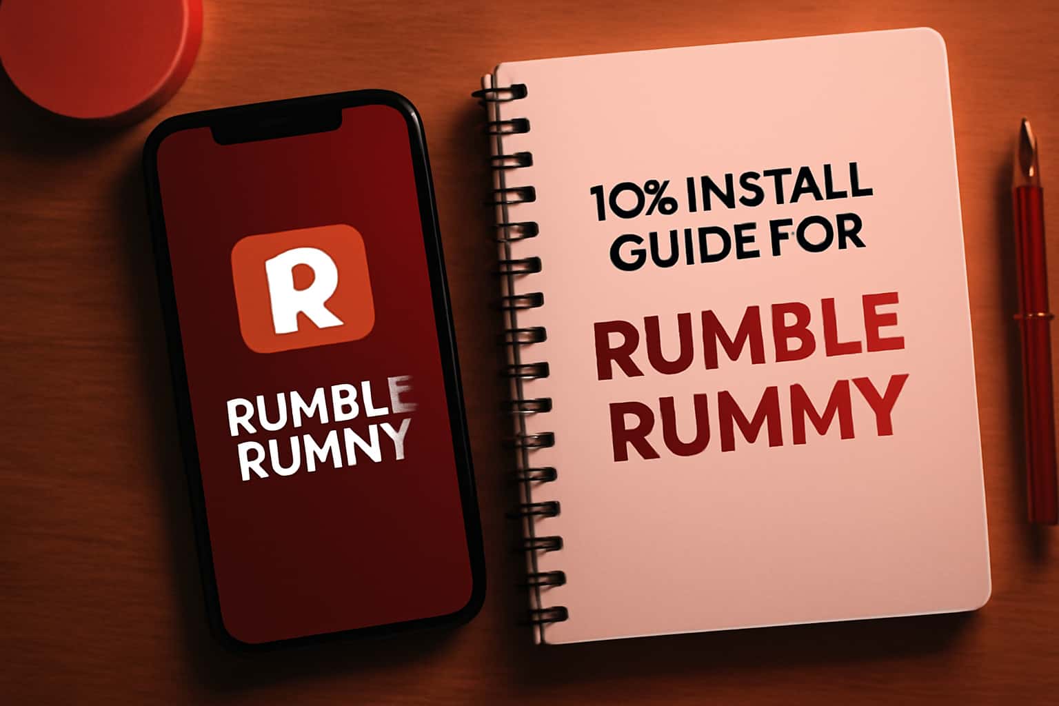 Informational scene about the iOS installation process for the Rumble Rummy app.