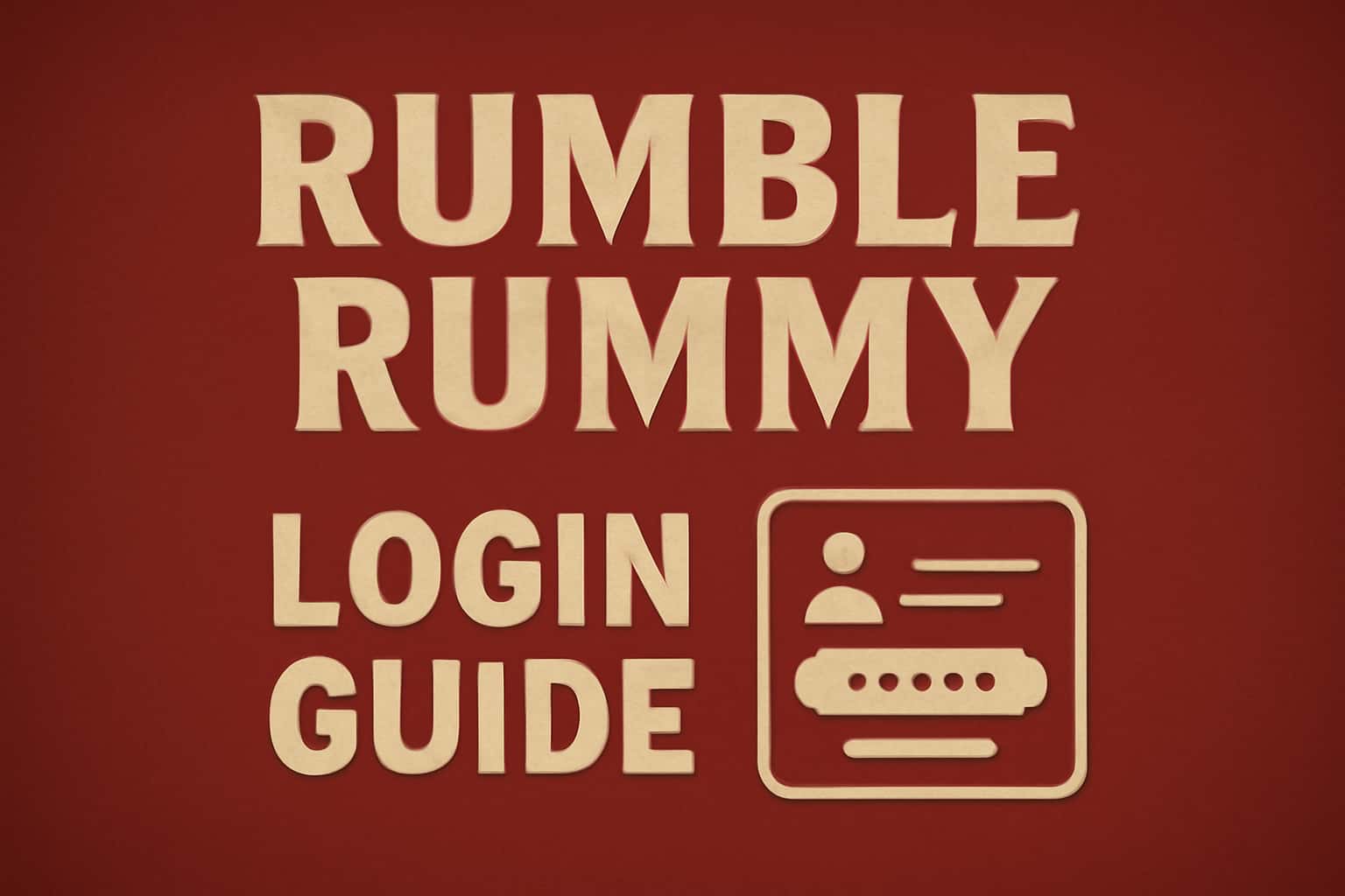 An informative visual representation of the Rumble Rummy Login Guide.