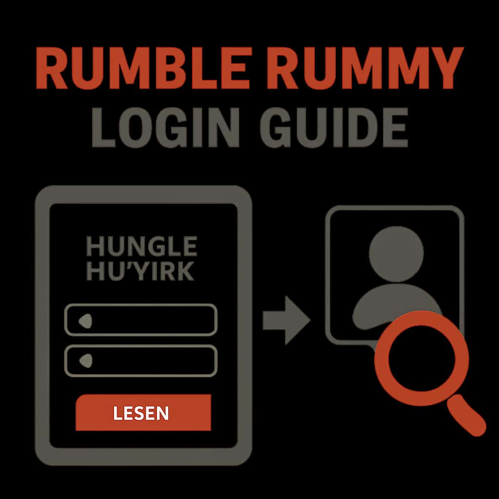 An illustration demonstrating the login process for Rumble Rummy.