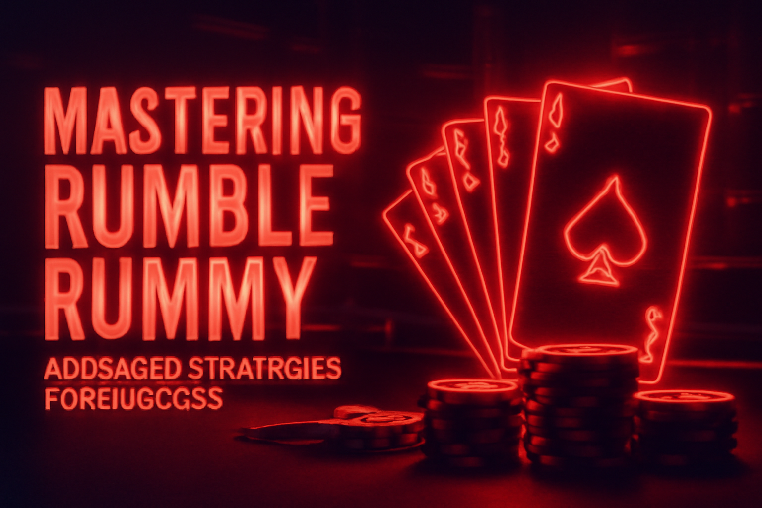 Informational scene showcasing Rumble Rummy Requirements with emphasis on system specifications.