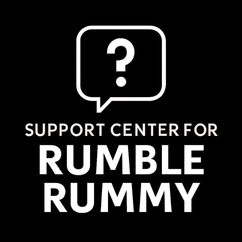 Minimal icon representing Support Center for Rumble Rummy.