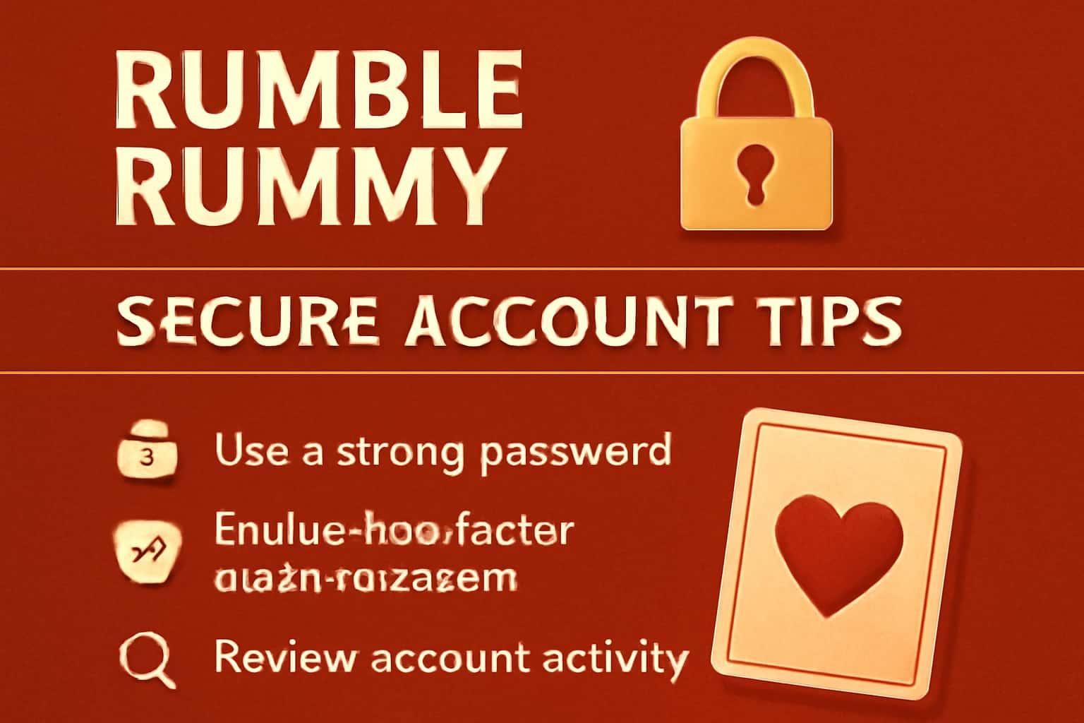 An informative graphic about securing Rumble Rummy accounts.